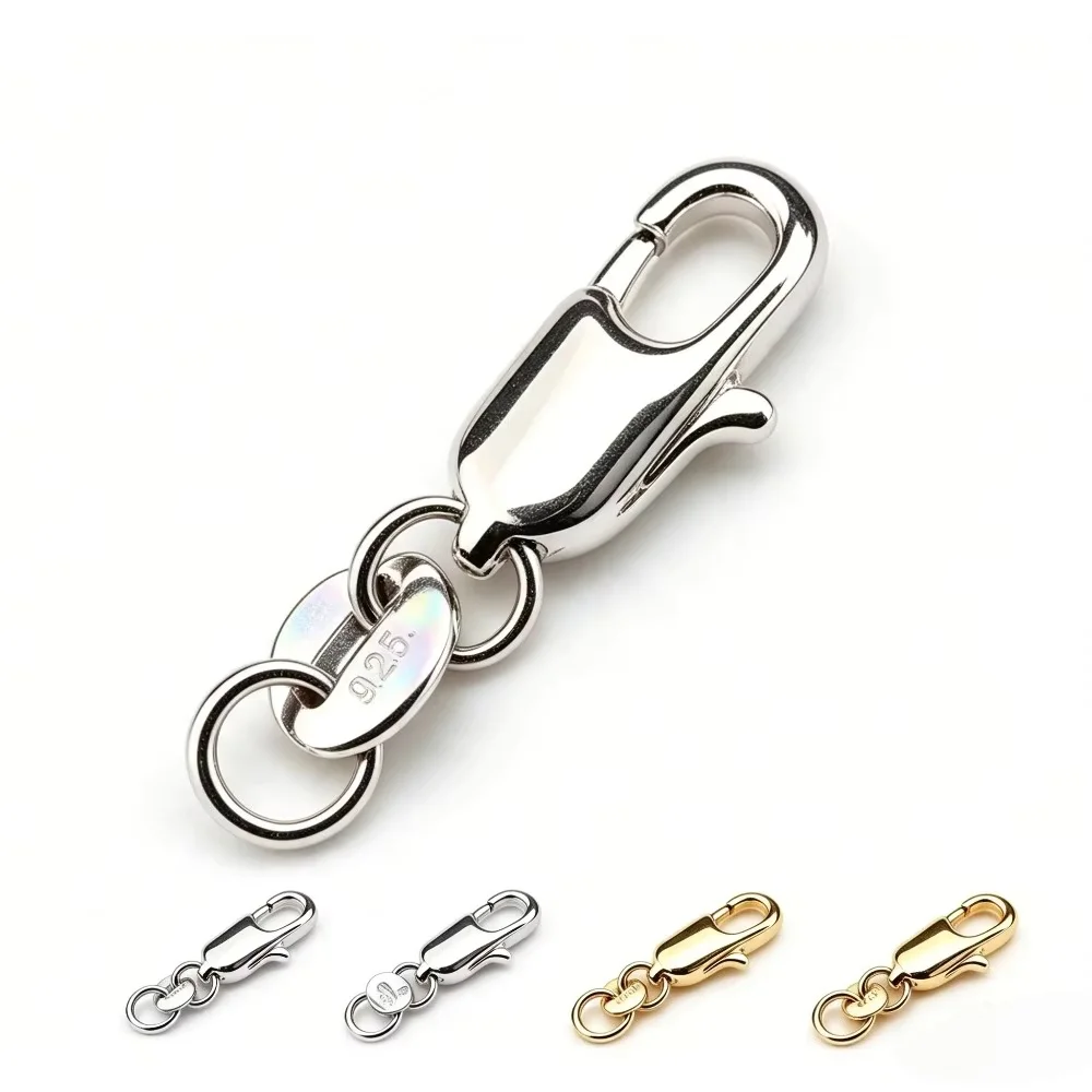Lobster Clasp Silver - 20개입, 은도금 처리된 범용 기본형 구리