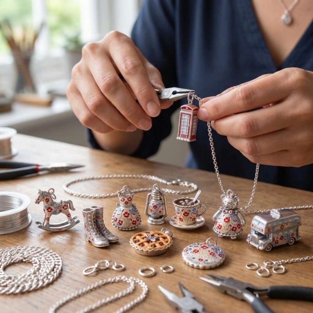 귀여운 스테인리스 스틸 소재의 만화풍 펜던트, 미니어처 - Jewelry Making London 리뷰 및 가격