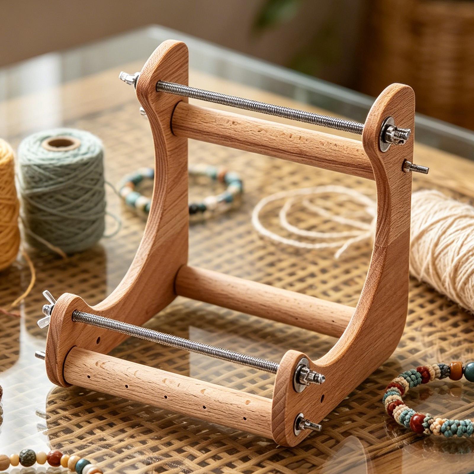 나무 소재의 비즈 직조대, 높이 조절이 가능한 수직 비 - Jewelry Making Machines 리뷰 및 가격