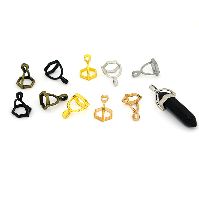 20Pcs 육각형 보석 모자 천연 석재 크리스탈 기둥  - Jewelry Making Gemstones 리뷰 및 가격