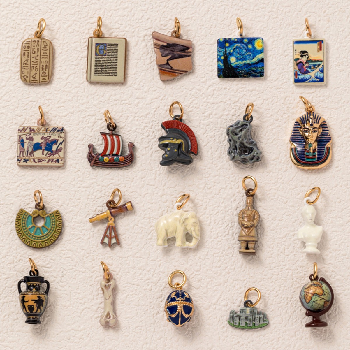 미니 세계 역사 앤티크 피규어 펜던트, 고대 유물 펜던 - Jewelry Making History 리뷰 및 가격
