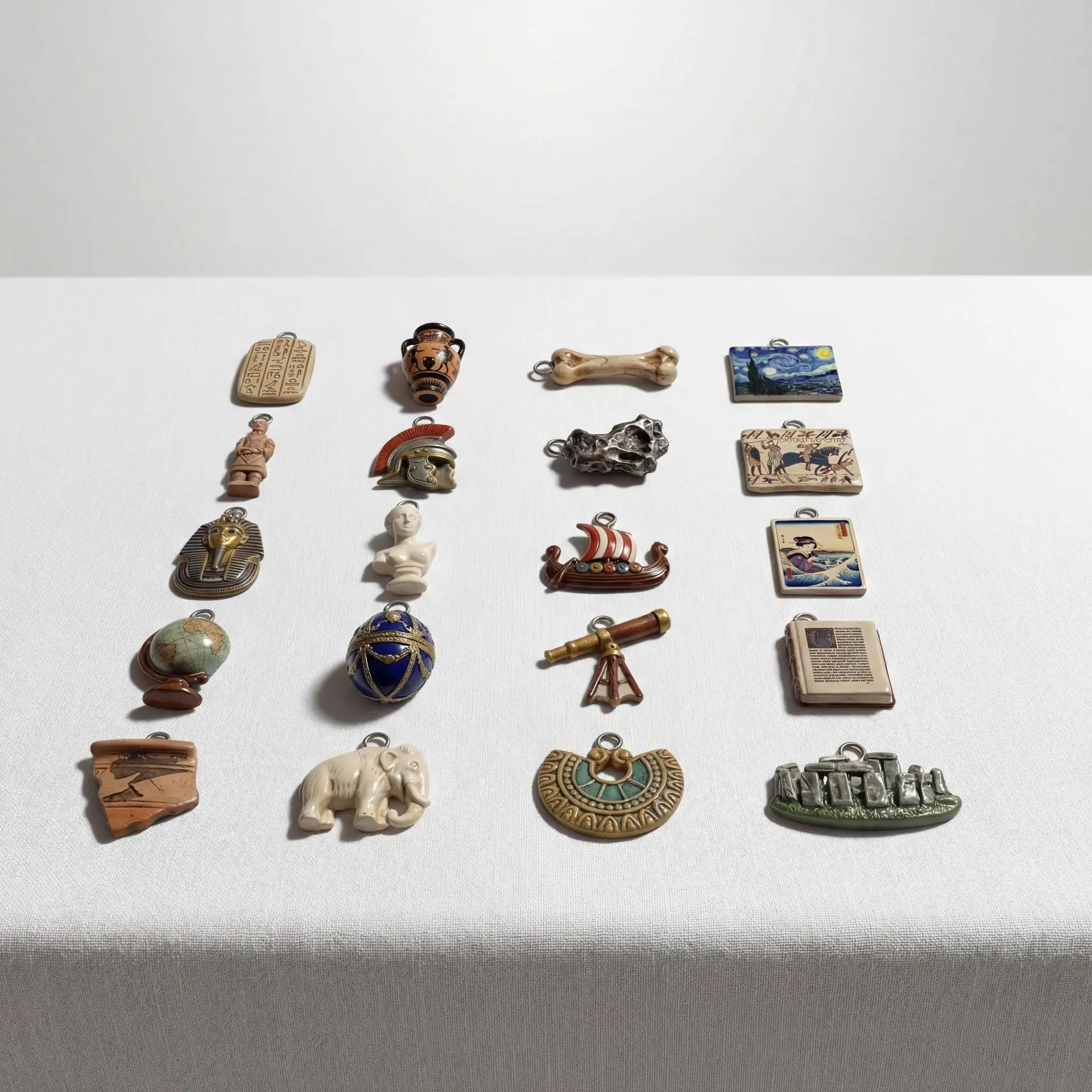 미니 세계 역사 앤티크 피규어 펜던트, 빈티지 장식품으 - Jewelry Making History 리뷰 및 가격