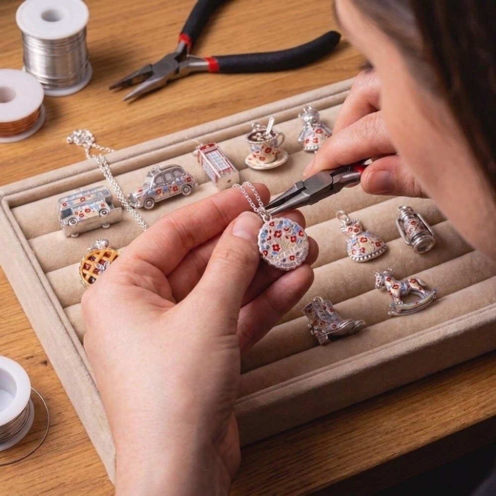 스테인리스 스틸 소재의 만화 캐릭터 펜던트, 영국 테마 - Jewelry Making London 리뷰 및 가격